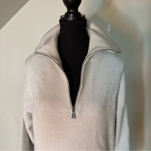 BB DAKOTA Light Grey Soft Knit Sweater Dress Plush High Neck Long Sleeve Large - Picture 8 of 15